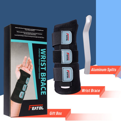 FEATOL Wrist Brace for Carpal Tunnel Pain Relief – Right Hand