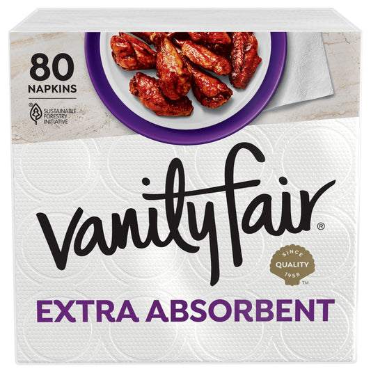 Vanity Fair Premium Napkins 80 Count – Extra Absorbent