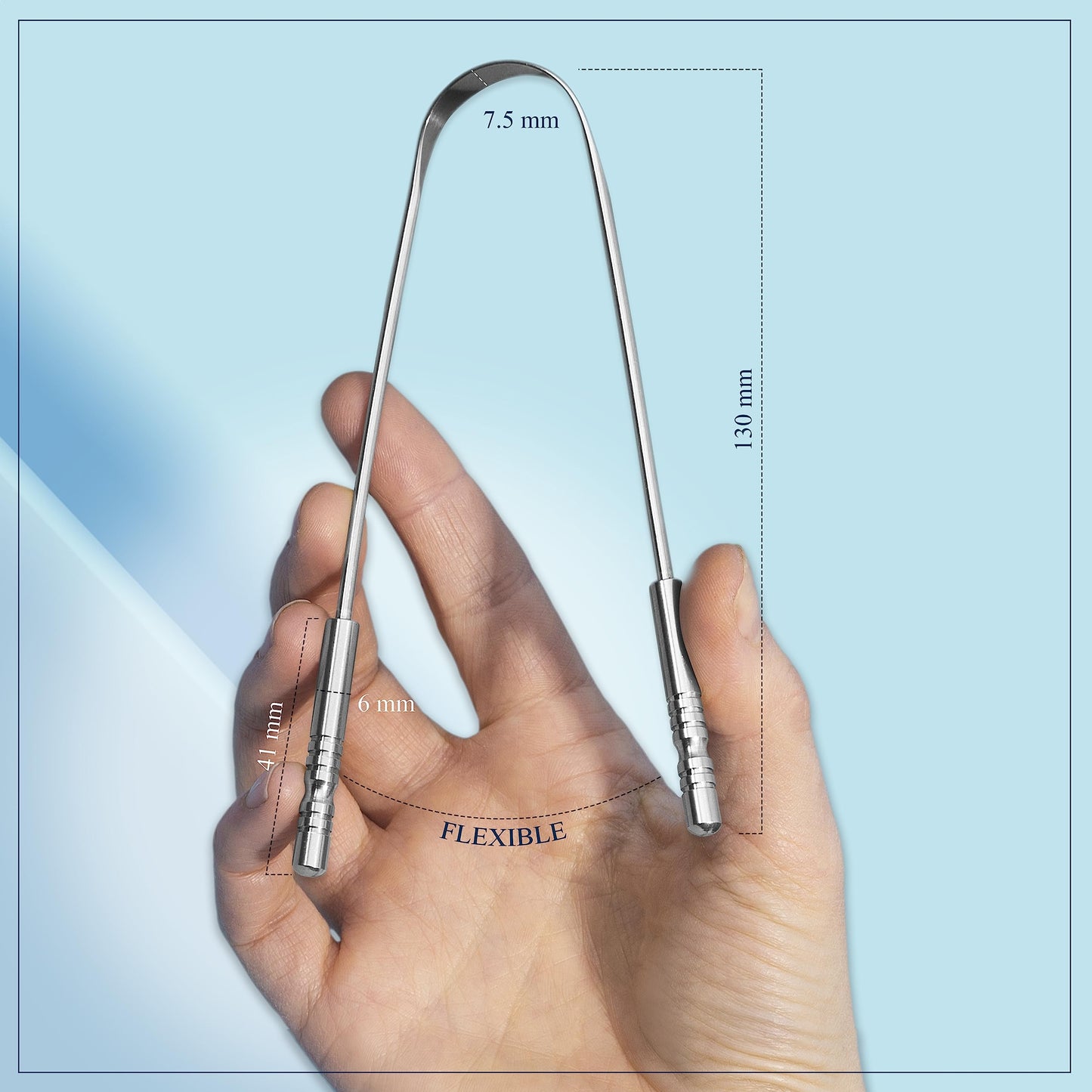 MasterMedi Stainless Steel Tongue Scraper, 2 Pack