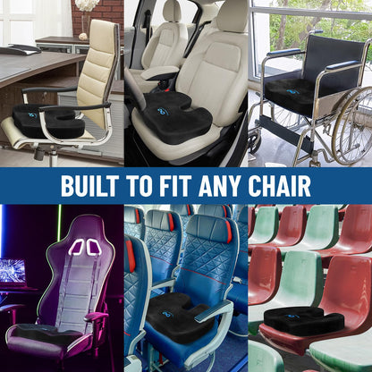 Everlasting Comfort Memory Foam Seat Cushion for Pain Relief