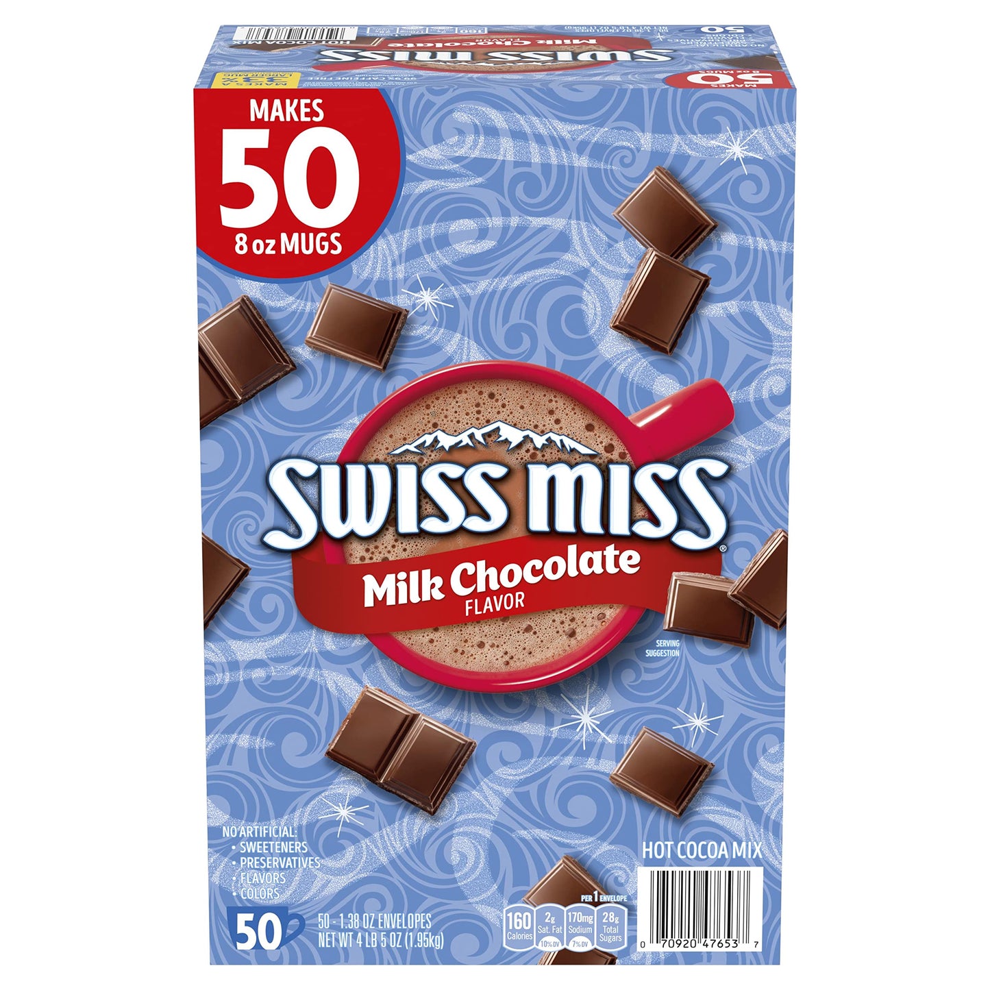 Swiss Miss Milk Chocolate Hot Cocoa Mix, 50 Count