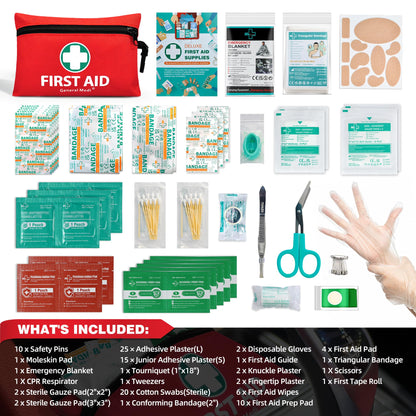 General Medi Mini 110-Piece First Aid Kit – Red