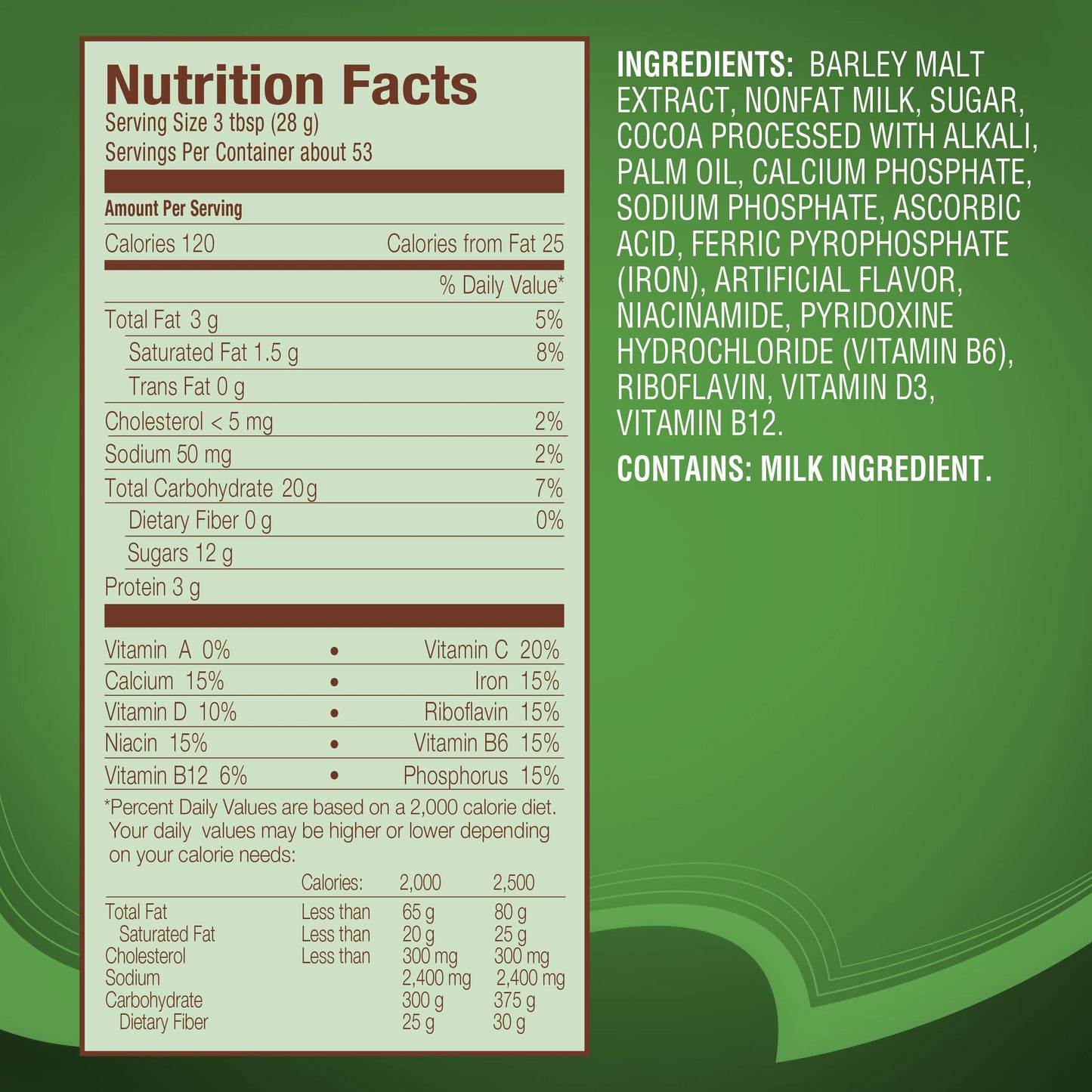 Milo Chocolate Malt Beverage Mix 3.3lb Can