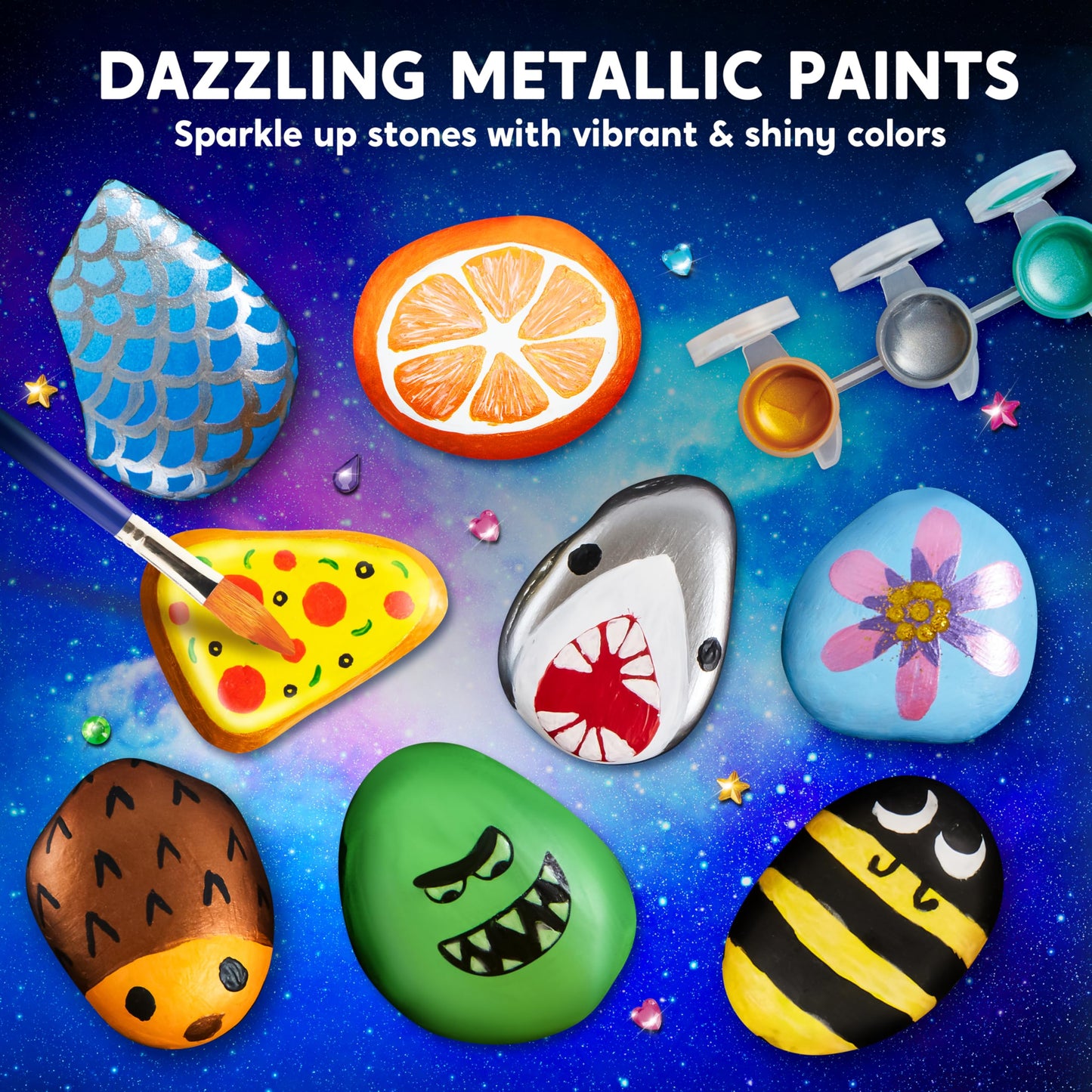 Glow-in-the-Dark Rock Painting Kit for Kids