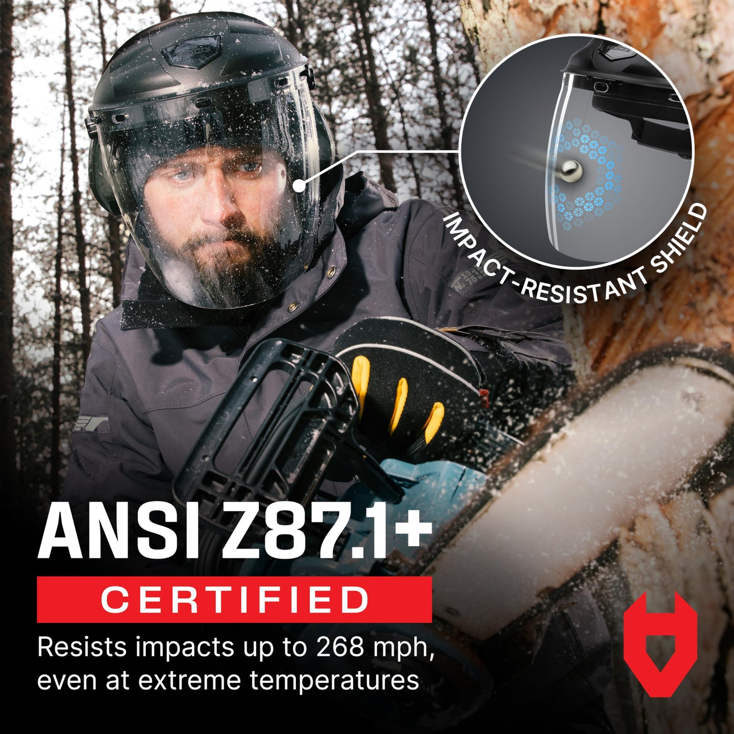 NoCry Premium Safety Face Shield with Anti-Fog Visor – ANSI Z87.1