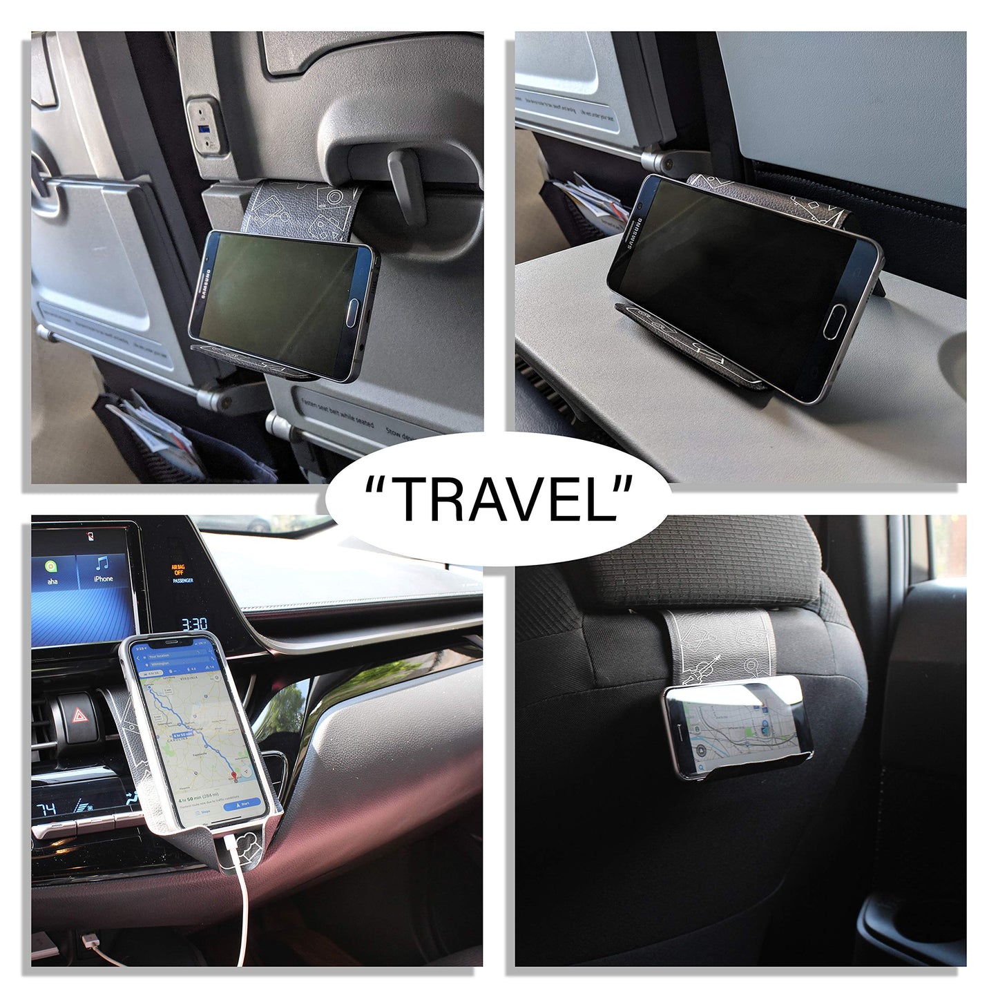Flex Flap Travel Phone & Tablet Holder – Airplane & Desk Use