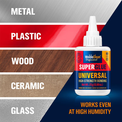 WoldoClean All-Purpose Super Glue 25g – Fast Dry Clear Adhesive