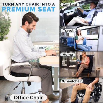 ComfiLife Gel & Memory Foam Seat Cushion – Black