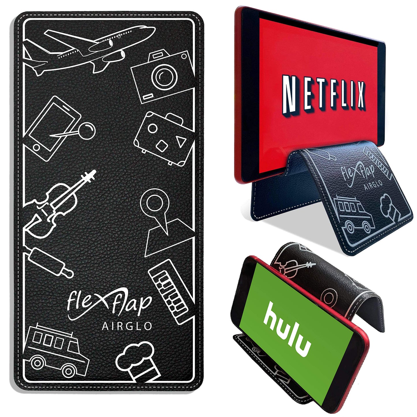 Flex Flap Travel Phone & Tablet Holder – Airplane & Desk Use