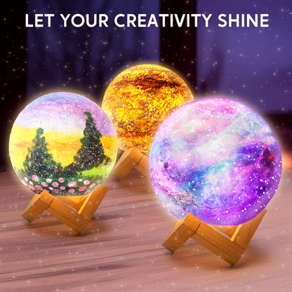 Klever Kits DIY 3D Moon Lamp Painting Kit for Kids
