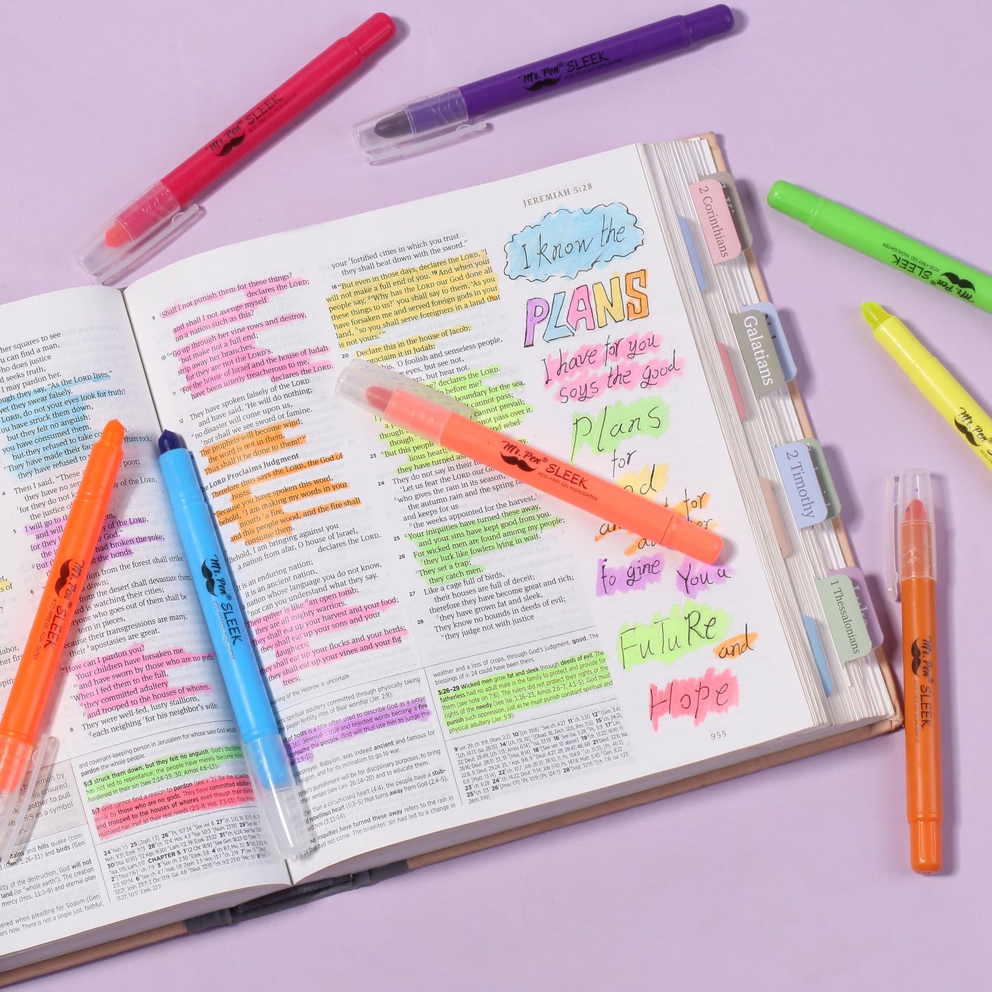 Mr. Pen No Bleed Gel Highlighters – 8 Pack