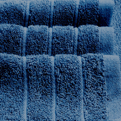 Cotton Towel Set, 8 Piece – Bath, Hand & Washcloths, Blue Color